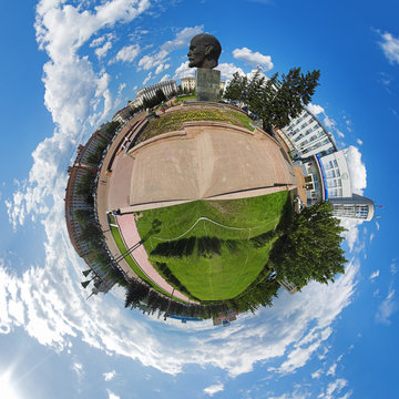 Spherical panorama of the central square of Ulan-Ude