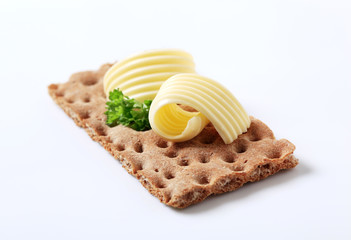Rye cracker and butter