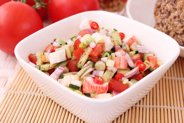 Gurkensalat mit Surimi