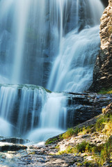 Waterfall and rocks