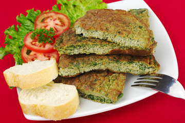 Omelette with herbs (Selective Focus)