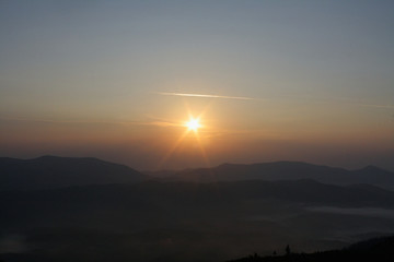 dawn at tne mountain