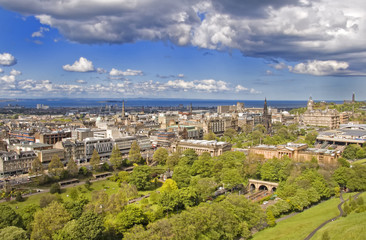 The Edinburgh skyline from Edinburgh Castle