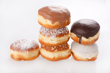 donuts on the white background