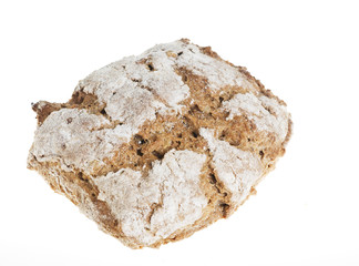 Fresh bread food over white background