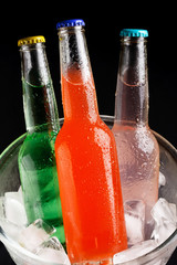 bottles with tasty drink