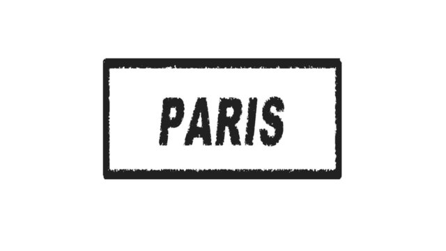 Hand stamps PARIS, comes with alpha
