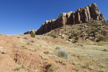 Fototapeta na wymiar rocky cliff in Indian Creek, Utah