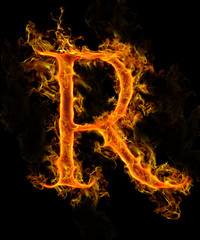 Fire Letter R