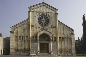 Fototapeta na wymiar Romanesque San Zeno Church in Verona. Italy, Europe