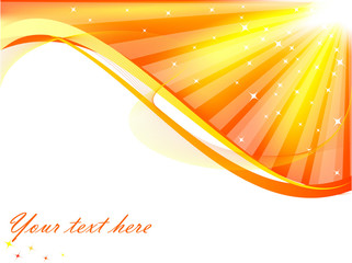 Elegant orange business card