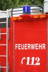 Feuerwehrauto von hinten