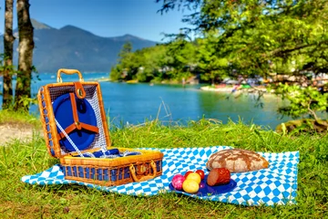 Fototapete Picknick Bayerisches Outdoor-Picknick