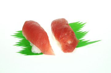 Japanese Fish Sushi On White Background