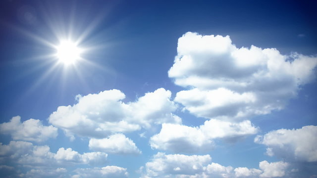 Sunny sky with clouds -  1080p time lapse footage part 1/2
