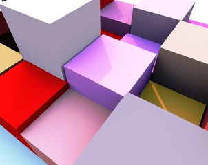 Gocando con cubi e colori © Fabio Maria Turrini