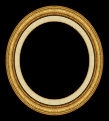 Oval gold picture frame