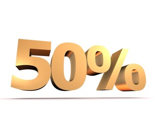 goldene 50% Ziffer