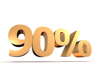 goldene 90% Ziffer