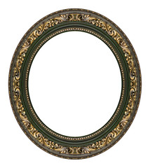 Oval gold picture frame