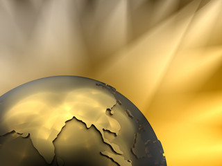 Gold Globe Close-up, Asia
