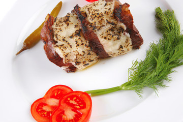 roast fillet in cheese