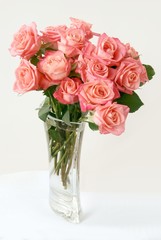 posy of pink roses