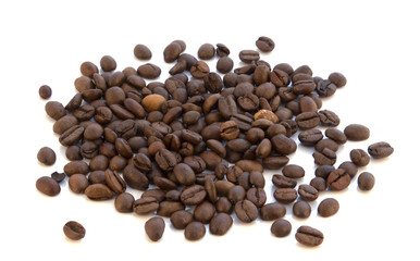 Coffee beans, isolated on white