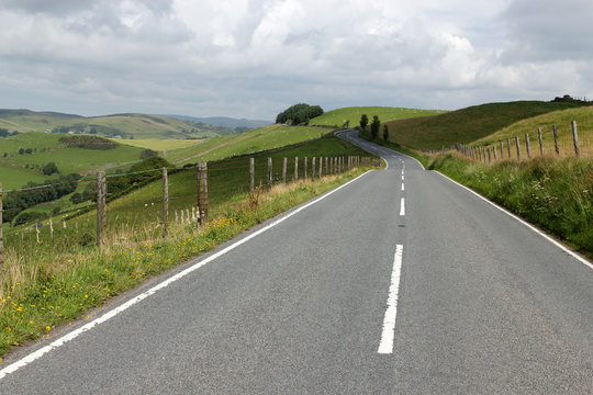 The A4120 Road To Devils Bridge In Wales UK.