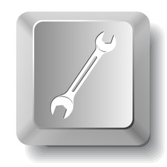 Spanner. Vector computer key.