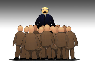 figure di carta-gruppo e oratore