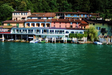 Sul lago di Lugano - obrazy, fototapety, plakaty