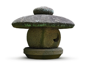 Traditional Japanese stone lantern - Powered by Adobe