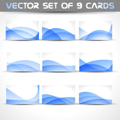 vector set of business cards