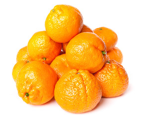Oranges isolated on white background.
