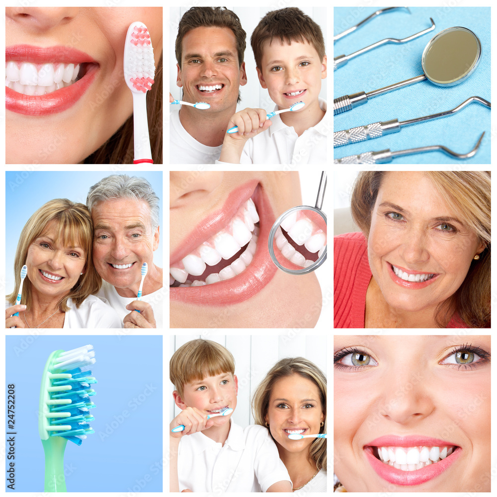 Wall mural teeth whitening