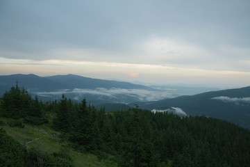 dawn at tne mountain