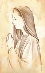 Santa Maria che prega