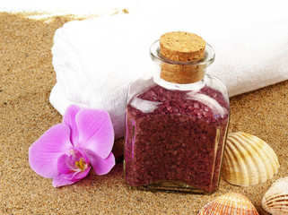 spa decoration on a beach