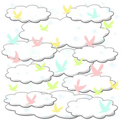 pastel birds