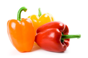 three bell peppers
