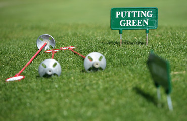 Obraz premium Golf, putting green