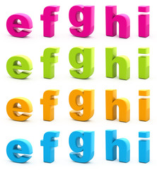 Colorful alphabet.