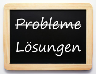 Obraz premium Probleme / Lösungen - Konzept Schild