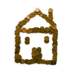 Low Cost House with Euro Coins