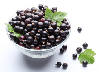 Crockery with black currant.