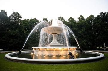 Fountain in an Park in Warsaw