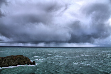 Tempête en mer en HDR
