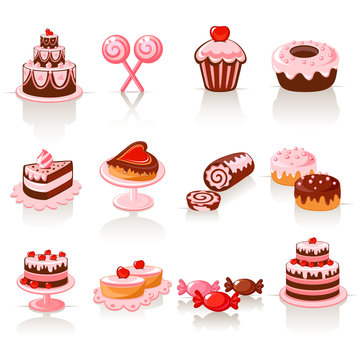 Sweet pastry icons