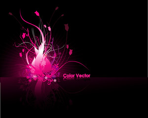 neon flower vector